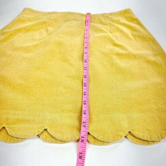 Louche Alicja mustard scallop edge corduroy skirt 10 - Picture 8 of 8